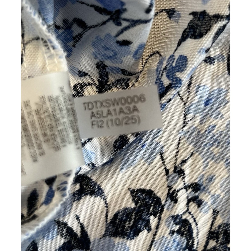 NWT $139 TOMMY HILFIGER Sz 12 Dress Blue Floral Fit & Flare Tie Belt Sleeveless - Picture 11 of 12